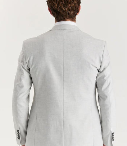 Men's Silver Lightweight Stitched Lapel Blazer