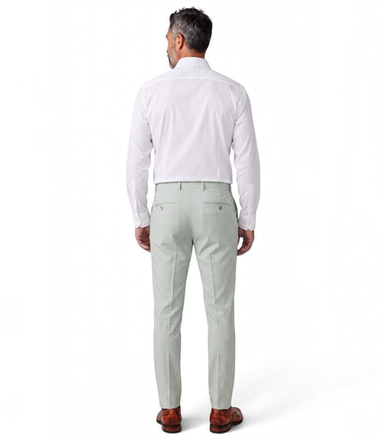 Men's Sage Green Formal Pants Tailored Fit Trousers - Belmont