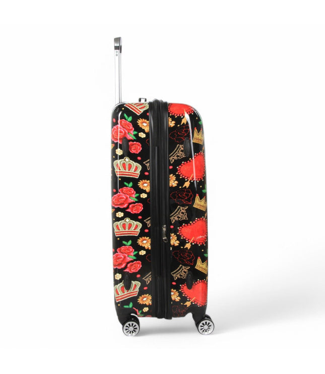 Ballina Large Hard Shell Suitcase in Black Queen Rosses