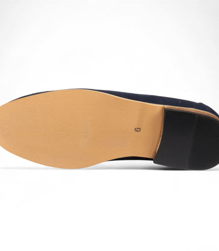 Men's Navy Suede Loafers Lightweight Slip-On Casual Shoes