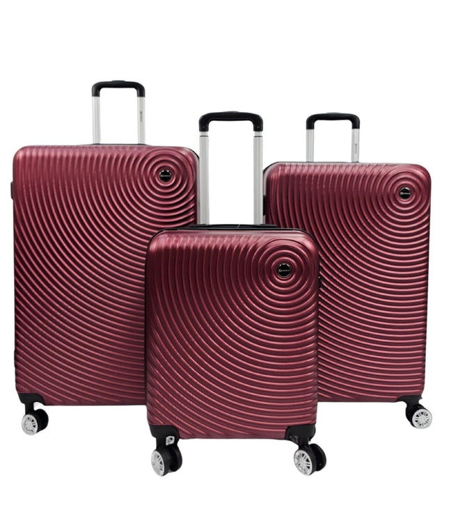 Chorley Set of 3 Hard Shell Suitcase in Burgundy