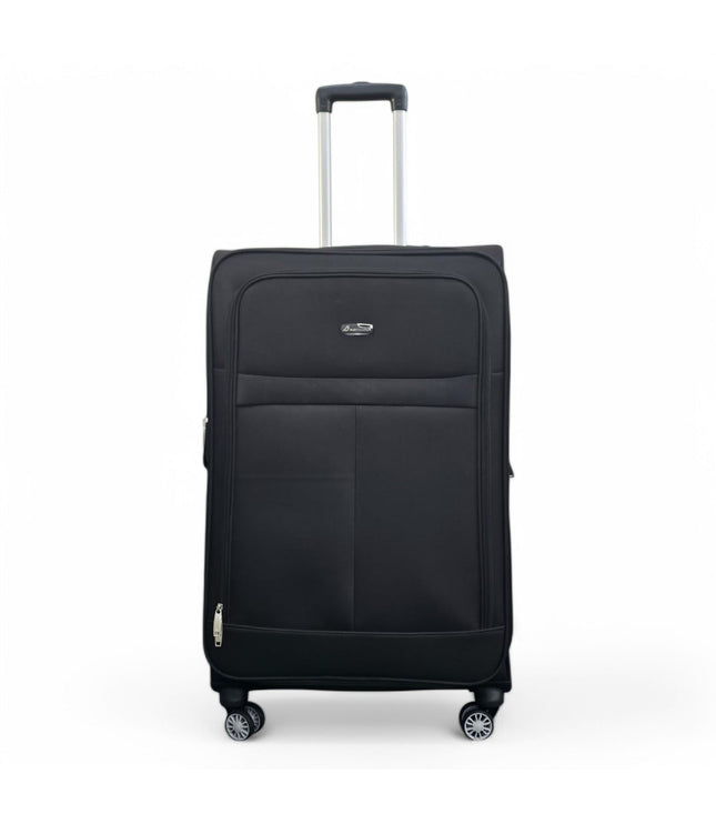 Forbes Large Soft Shell Suitcase in Black
