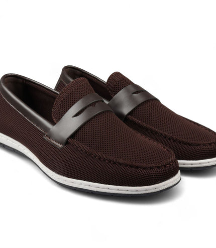 Men's Brown Breathable Loafers Lightweight Slip-On