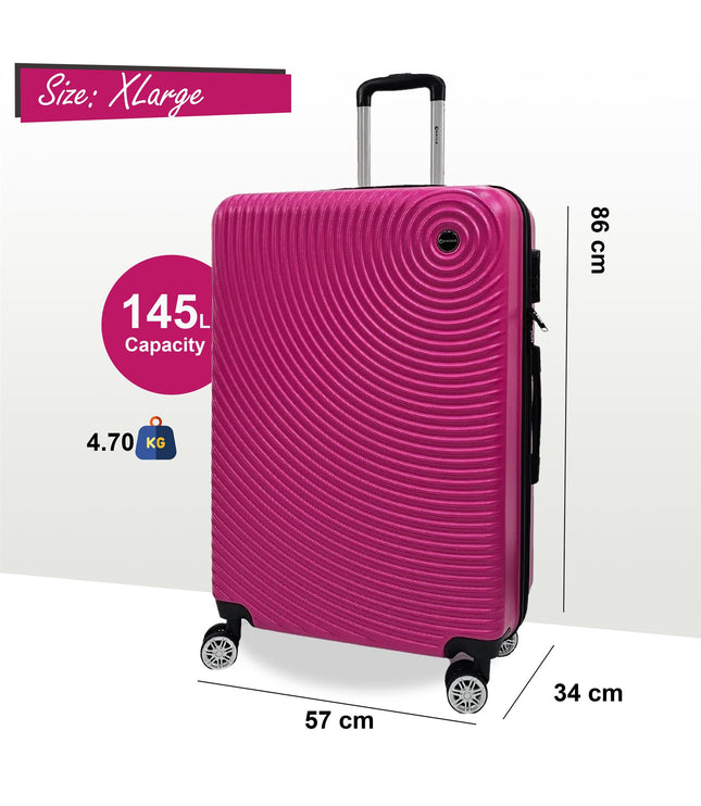 Chorley Extra Large Hard Shell Suitcase in Fuschia