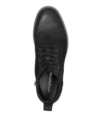 Windsorsmith Mens Black Leather Casual Chukka Ankle Desert Boots - Sebastien
