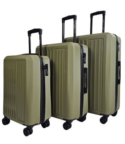 Croydon Set of 3 Hard Shell Suitcase in Green