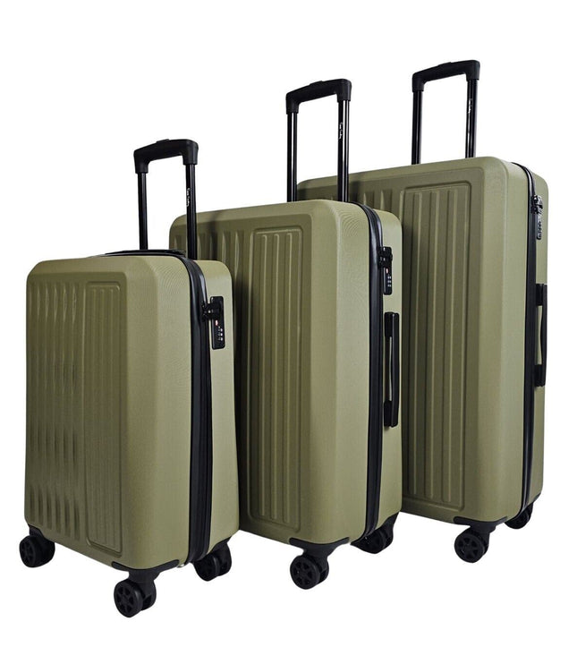 Croydon Set of 3 Hard Shell Suitcase in Green