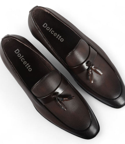 Men's Brown Classic Tassel Loafers Formal Shoes