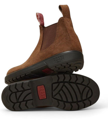 Rossi 303 Endura Rustic Brown Suede Leather Chelsea Boots
