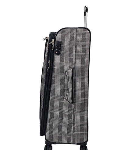 Ashbourne Large Soft Shell Suitcase in Stripe