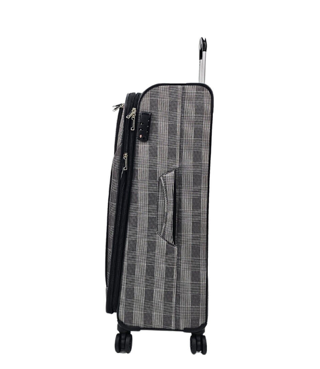 Ashbourne Large Soft Shell Suitcase in Stripe