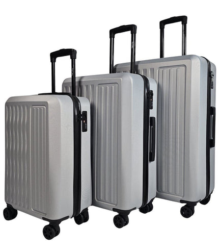 Croydon Set of 3 Hard Shell Suitcase in Silver