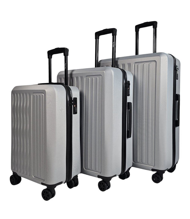 Croydon Set of 3 Hard Shell Suitcase in Silver