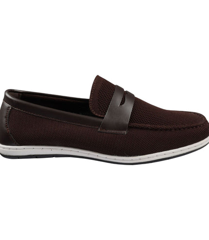 Men's Brown Breathable Loafers Lightweight Slip-On