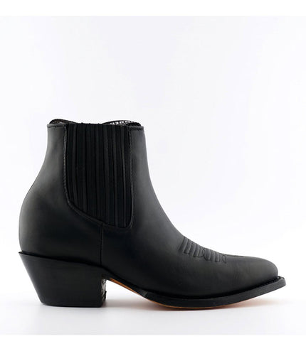 Grinders Unisex Black Western Ankle Boots - Maverick