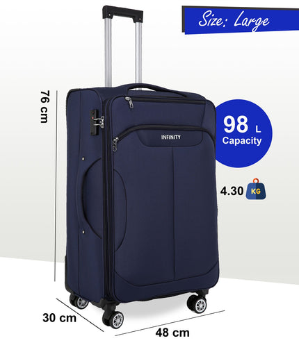 Delta Large Hard Shell Suitcase in Navy