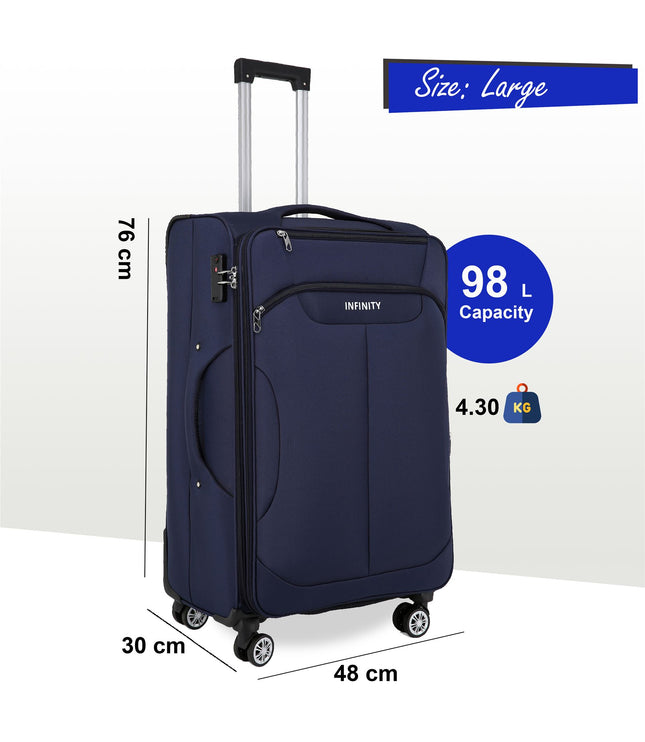 Delta Large Hard Shell Suitcase in Navy