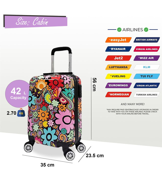 Congleton Cabin Hard Shell Suitcase in Flower