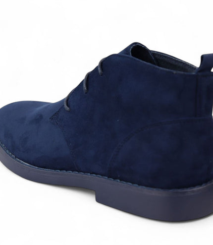 Men's Navy Premium Desert Style Suede Chukka Boots