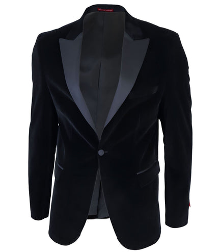 Mens Black Velvet Dinner Tuxedo Suit Jacket Blazer