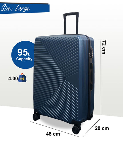 Junee Large Hard Shell Suitcase in Blue