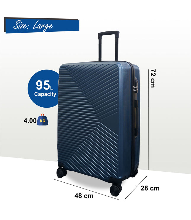 Junee Large Hard Shell Suitcase in Blue