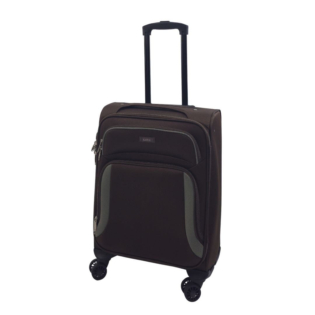 Arundel Cabin Soft Shell Suitcase in Brown – UK Luggage