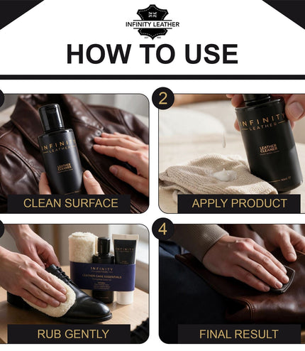 Leather Cleaner, Polish & Glove Smooth Leather Kit