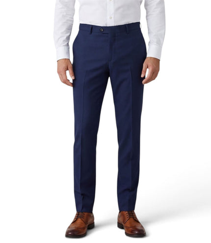 Men's Navy Formal Pants Tailored Fit Trousers - Belmont