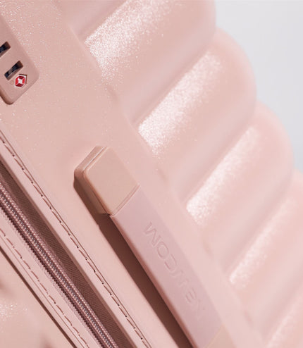 Hard Shell Cabin 37 x 22 x 55 cm Pink TSA Secure Luggage Suitcase Suitable for Easyjet, Ryanair
