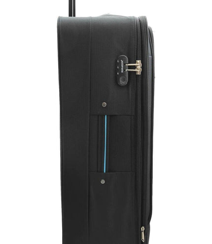 Cinderford Extra Large Soft Shell Suitcase in Black