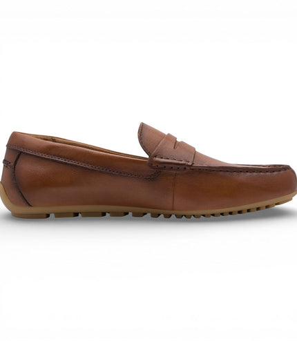 Tamaris Mens Brown Leather Moccasin Loafers Casual Shoes