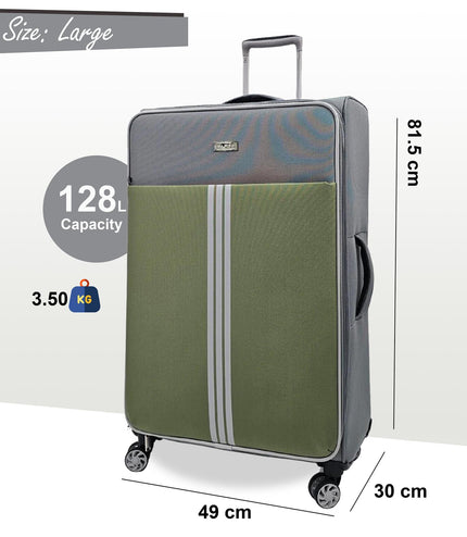 Beverley Large Soft Shell Suitcase in Grey