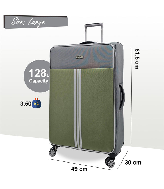 Beverley Large Soft Shell Suitcase in Grey