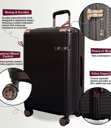 Cowra Medium Hard Shell Suitcase in Marron