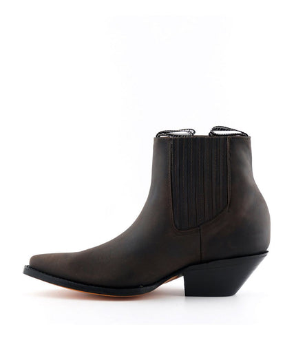 Grinders Unisex Brown Western Chelsea Boots - Mustang