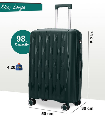 Burnaby Large Hard Shell Suitcase in Green