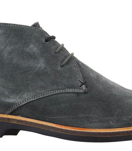 Mens Grey Suede Lace Up Chukka Boots