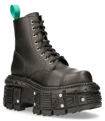 New Rock Vegan Leather Combat Platform Boots- TANKMILI083C-V2