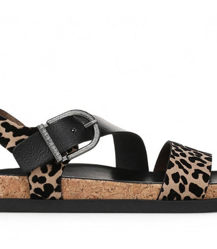 Blowfish Malibu Women's Leopard Brown Footbed Sandals - Lance