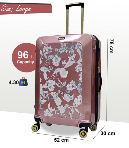 Canvey Large Hard Shell Suitcase in Pink