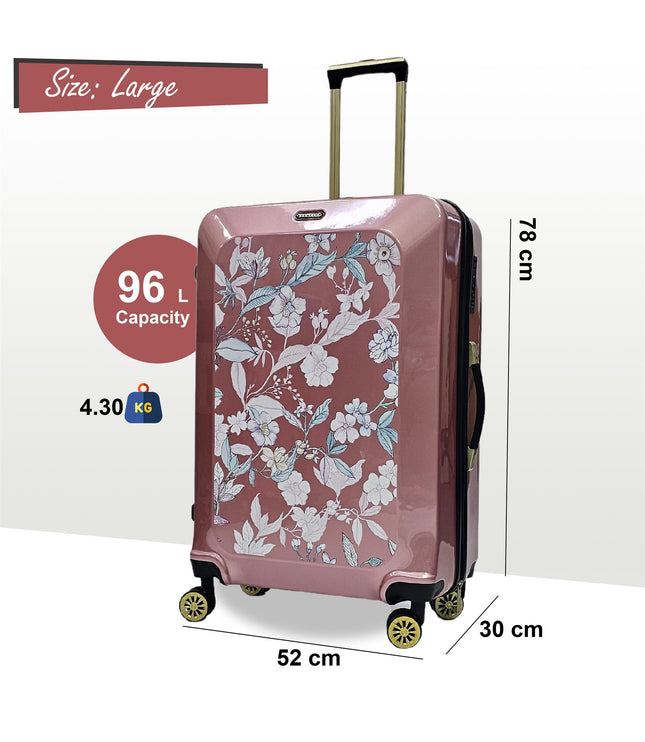 Canvey Large Hard Shell Suitcase in Pink