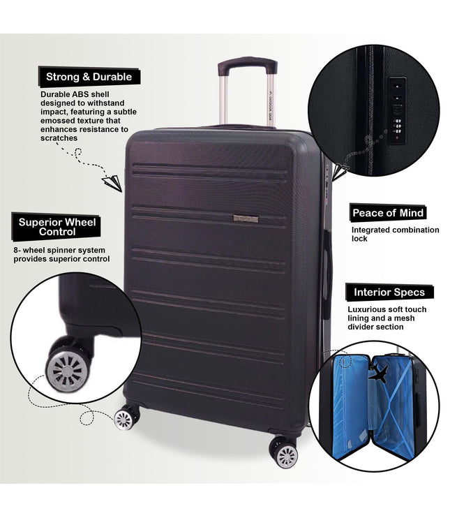 Alford Large Hard Shell Suitcase in Black