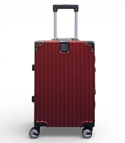 Airdrie Cabin Hard Shell Suitcase in Charcoal Red