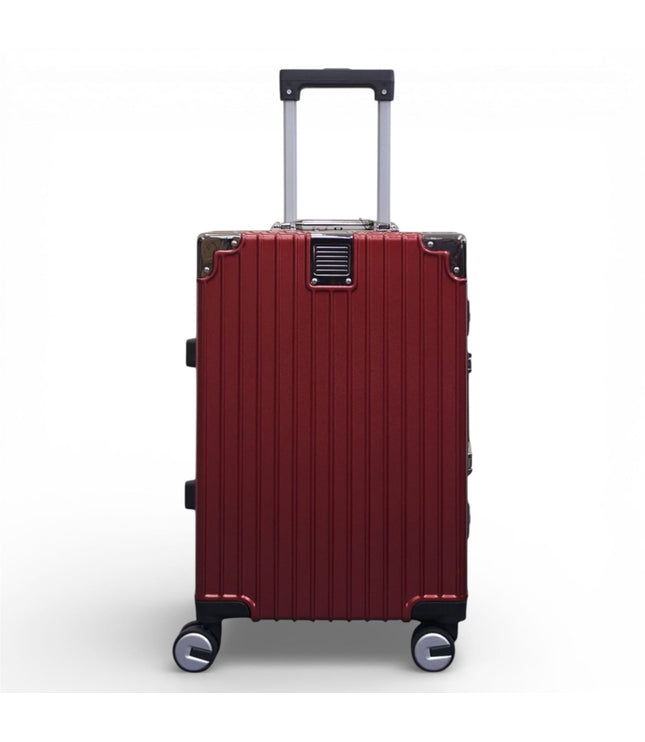 Airdrie Cabin Hard Shell Suitcase in Charcoal Red