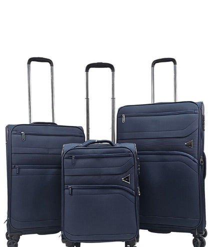 Corby Set of 3 Soft Shell Suitcase in Navy