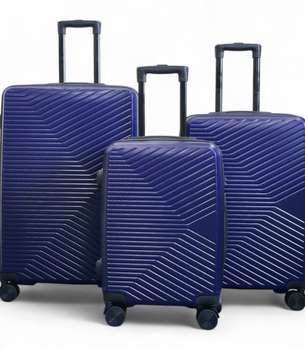 Junee Set of 3 Hard Shell Suitcase in Navy Blue