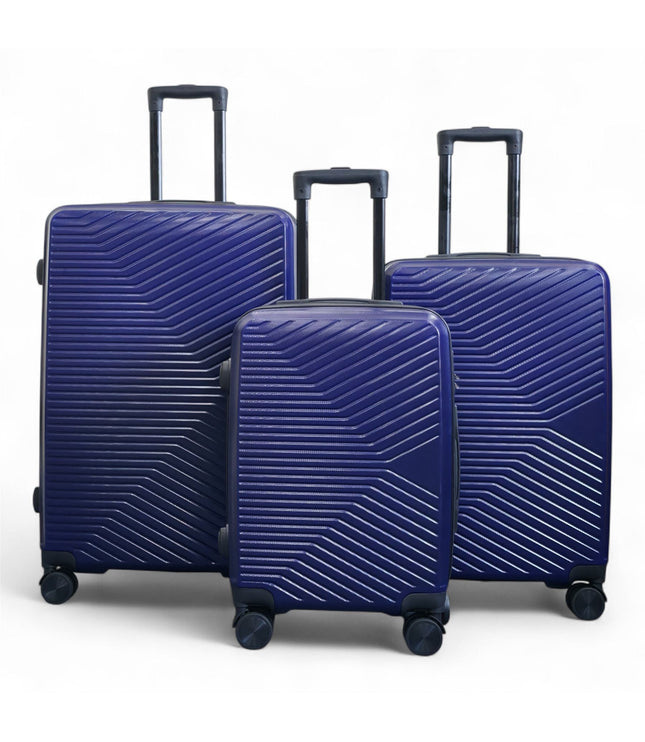 Junee Set of 3 Hard Shell Suitcase in Navy Blue
