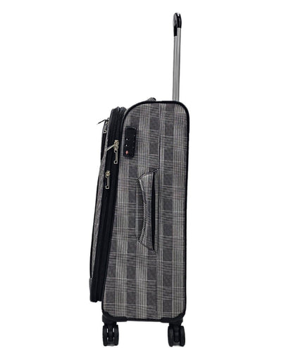 Ashbourne Medium Soft Shell Suitcase in Stripe