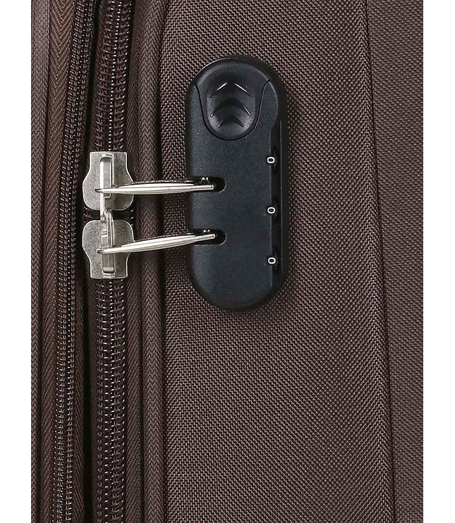 Carrollton Set of 3 Soft Shell Suitcase in Brown